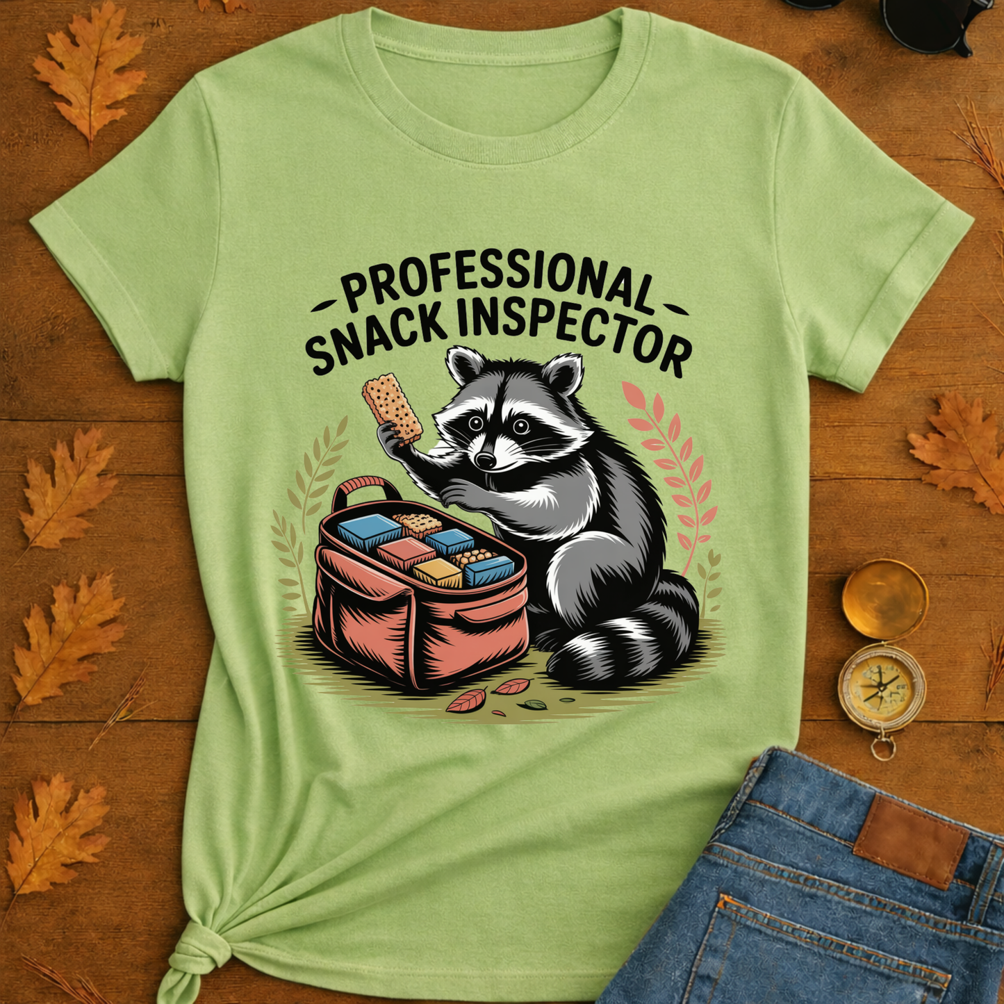 Snack Inspector Raccoon T-Shirt