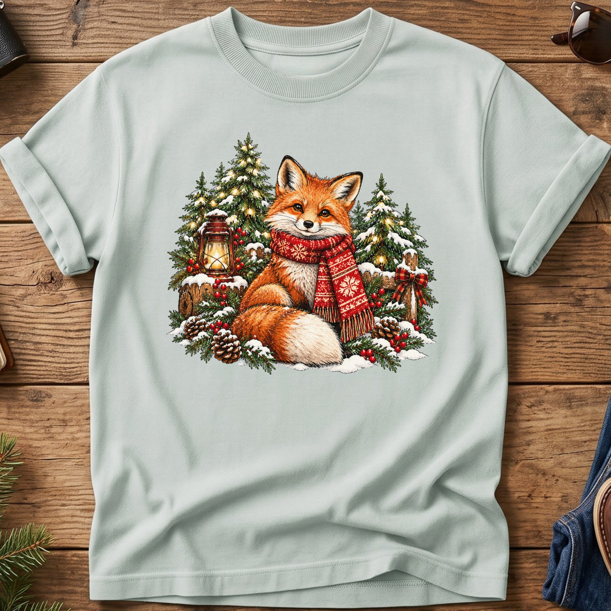 Merry Little Fox Christmas Tee