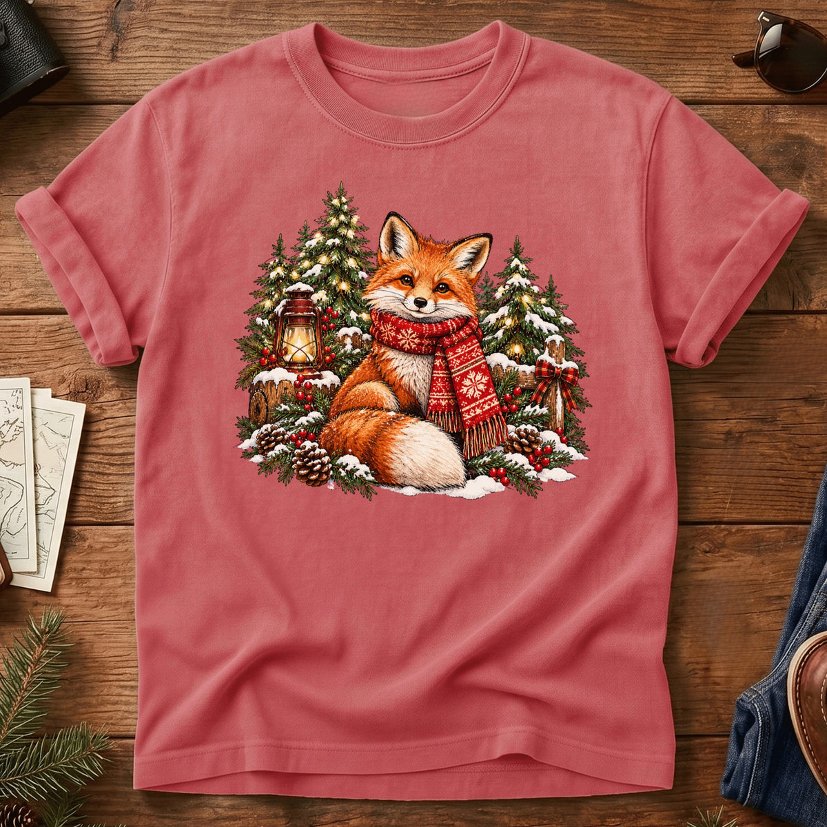 Merry Little Fox Christmas Tee