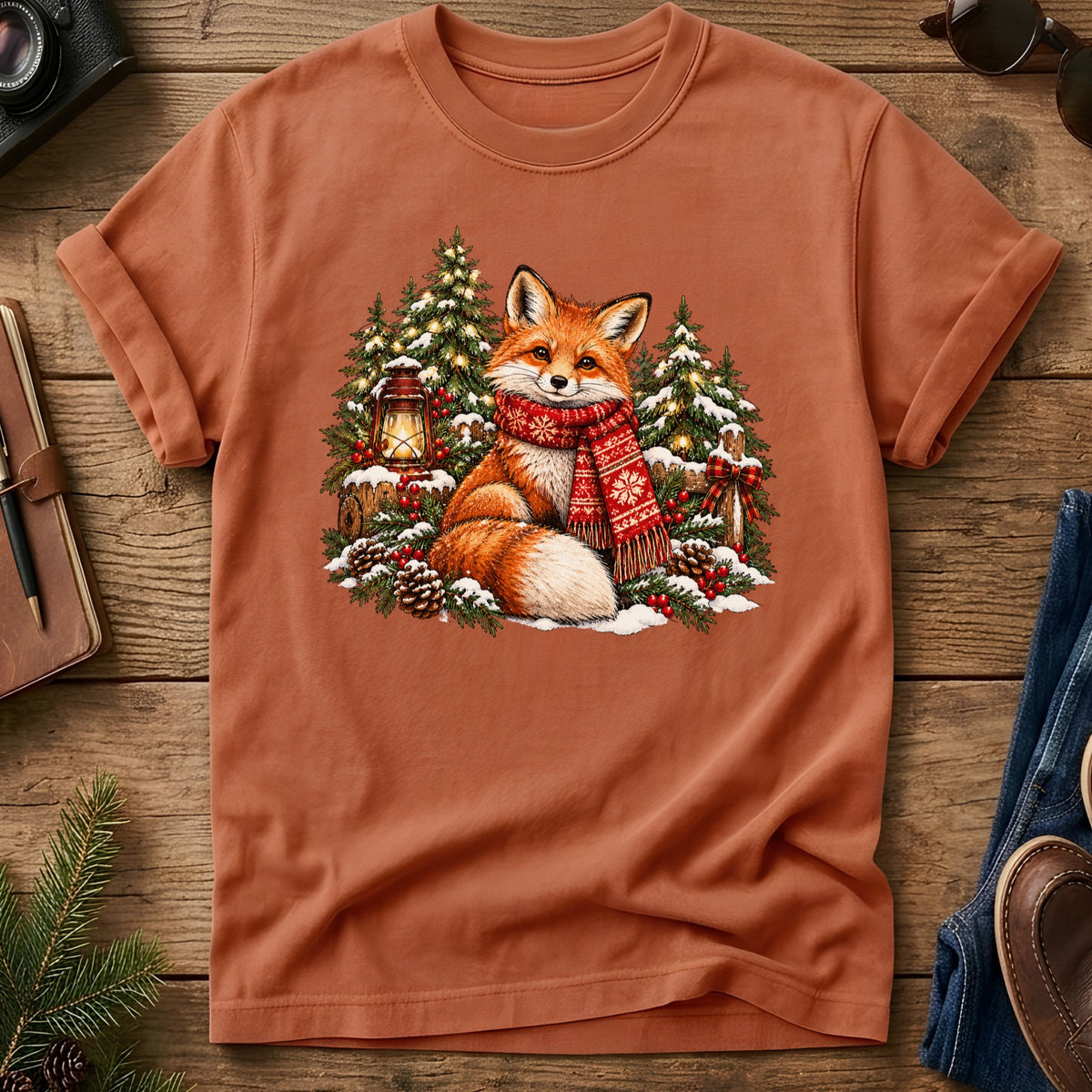 Merry Little Fox Christmas Tee