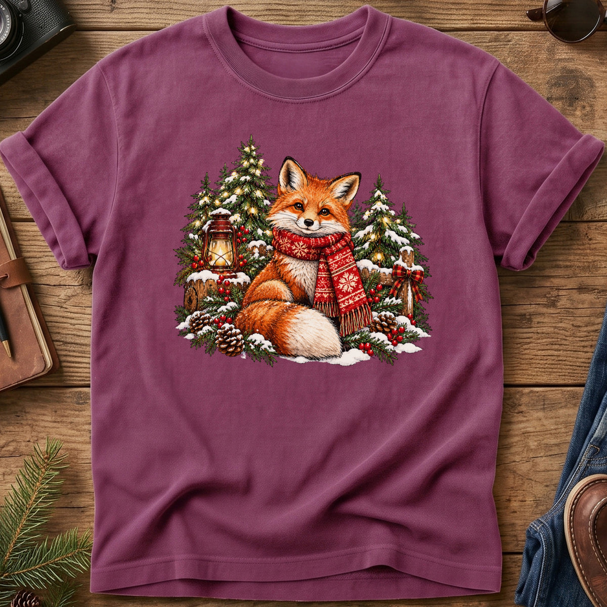 Merry Little Fox Christmas Tee