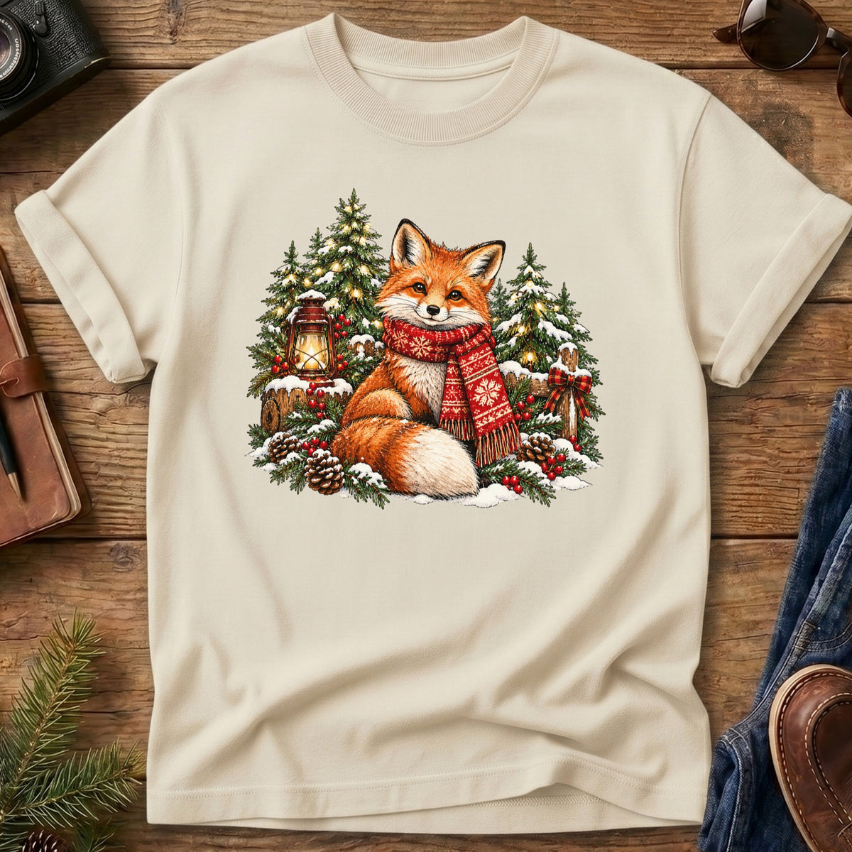 Merry Little Fox Christmas Tee
