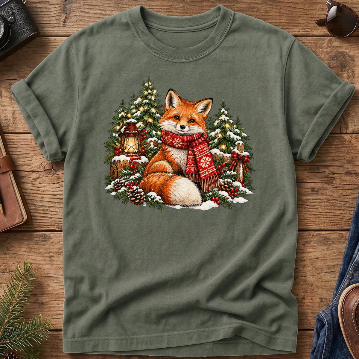 Merry Little Fox Christmas Tee