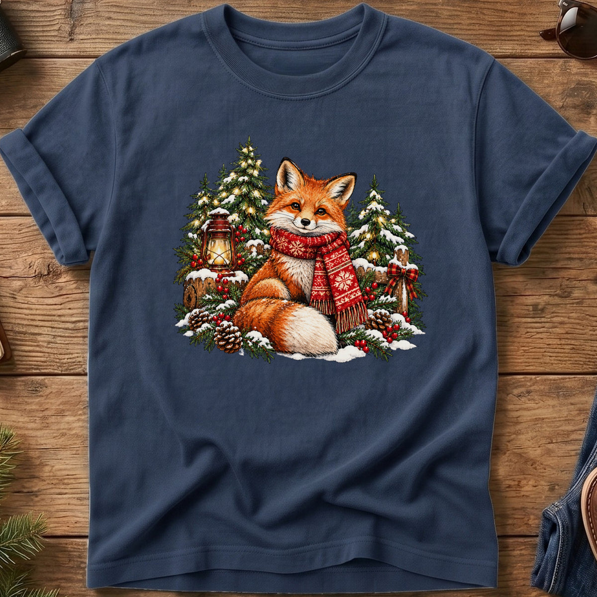 Merry Little Fox Christmas Tee