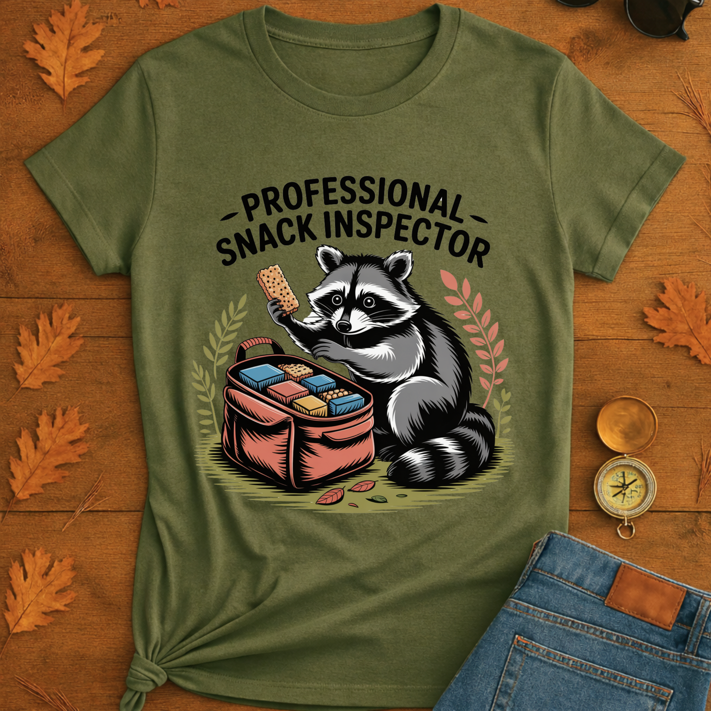 Snack Inspector Raccoon T-Shirt