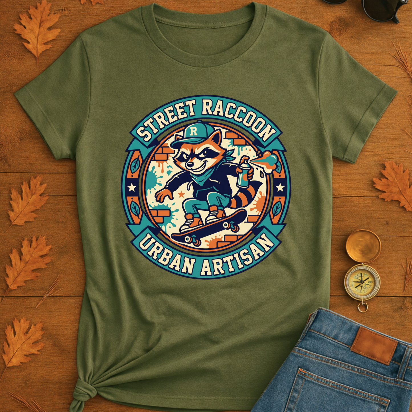 Street Raccoon Urban Artisan T-Shirt