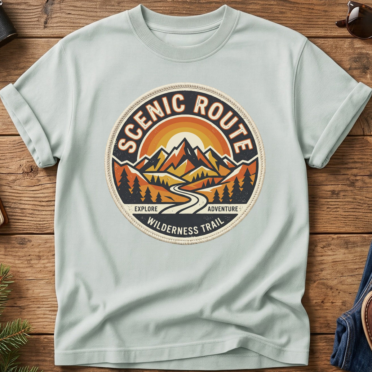 Mountain Sunset Crest Tee