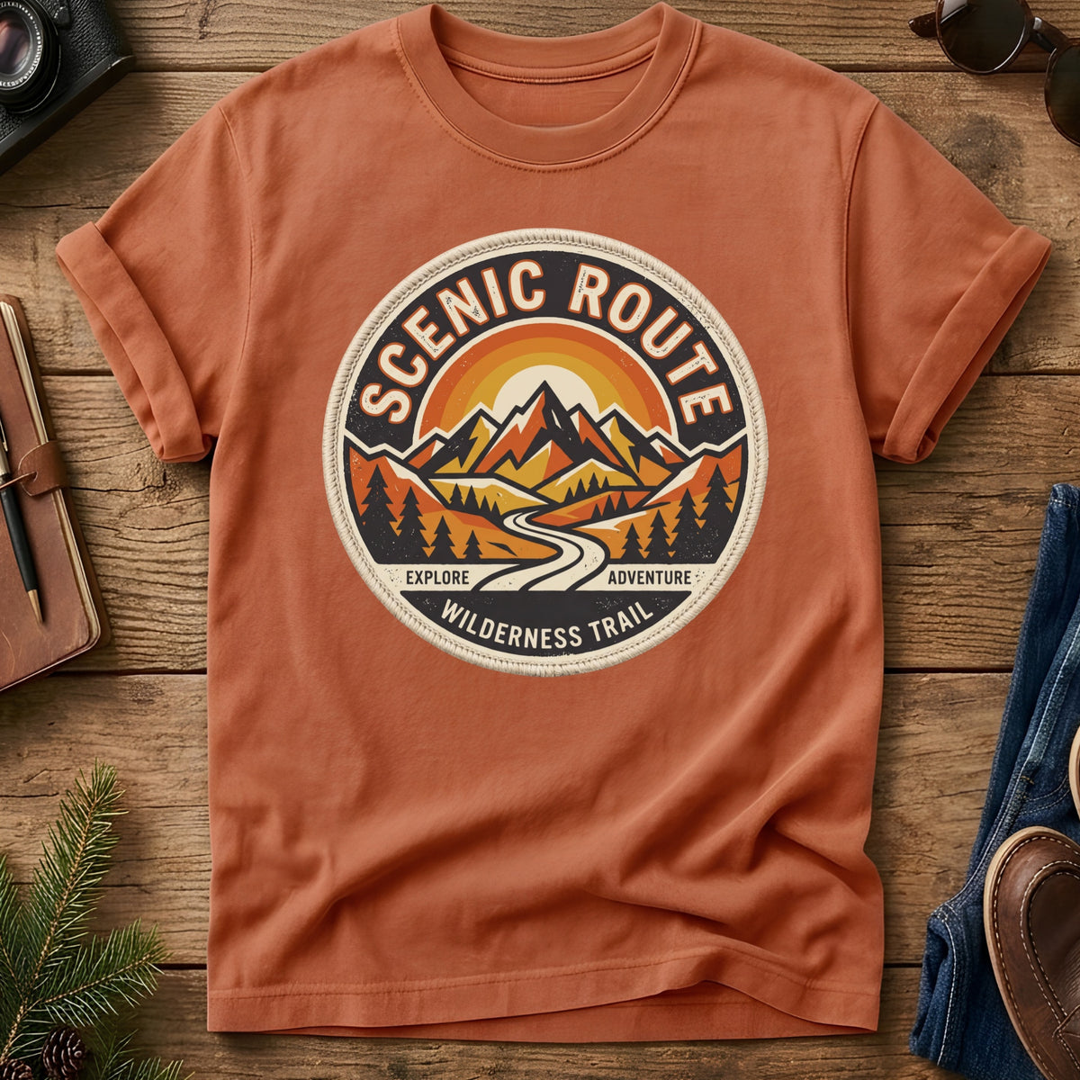 Mountain Sunset Crest Tee