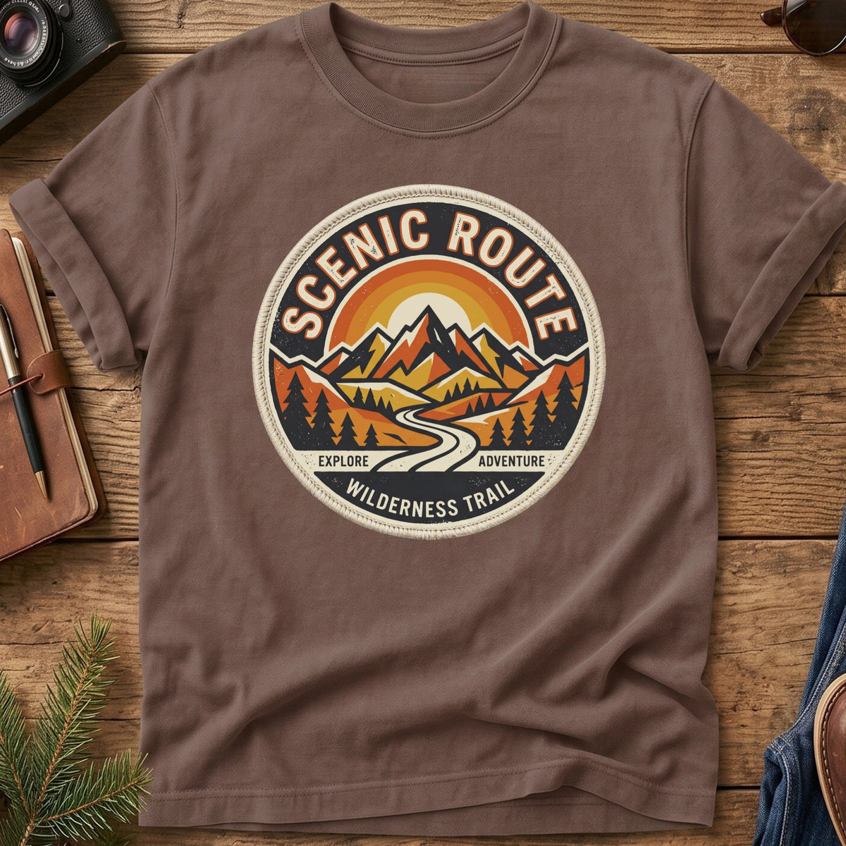 Mountain Sunset Crest Tee