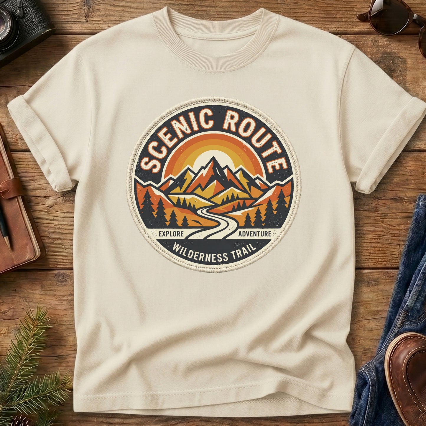 Mountain Sunset Crest Tee