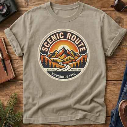 Mountain Sunset Crest Tee