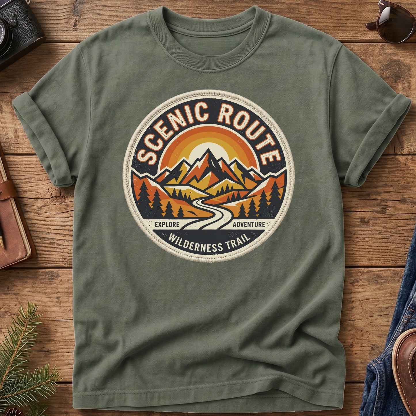 Mountain Sunset Crest Tee