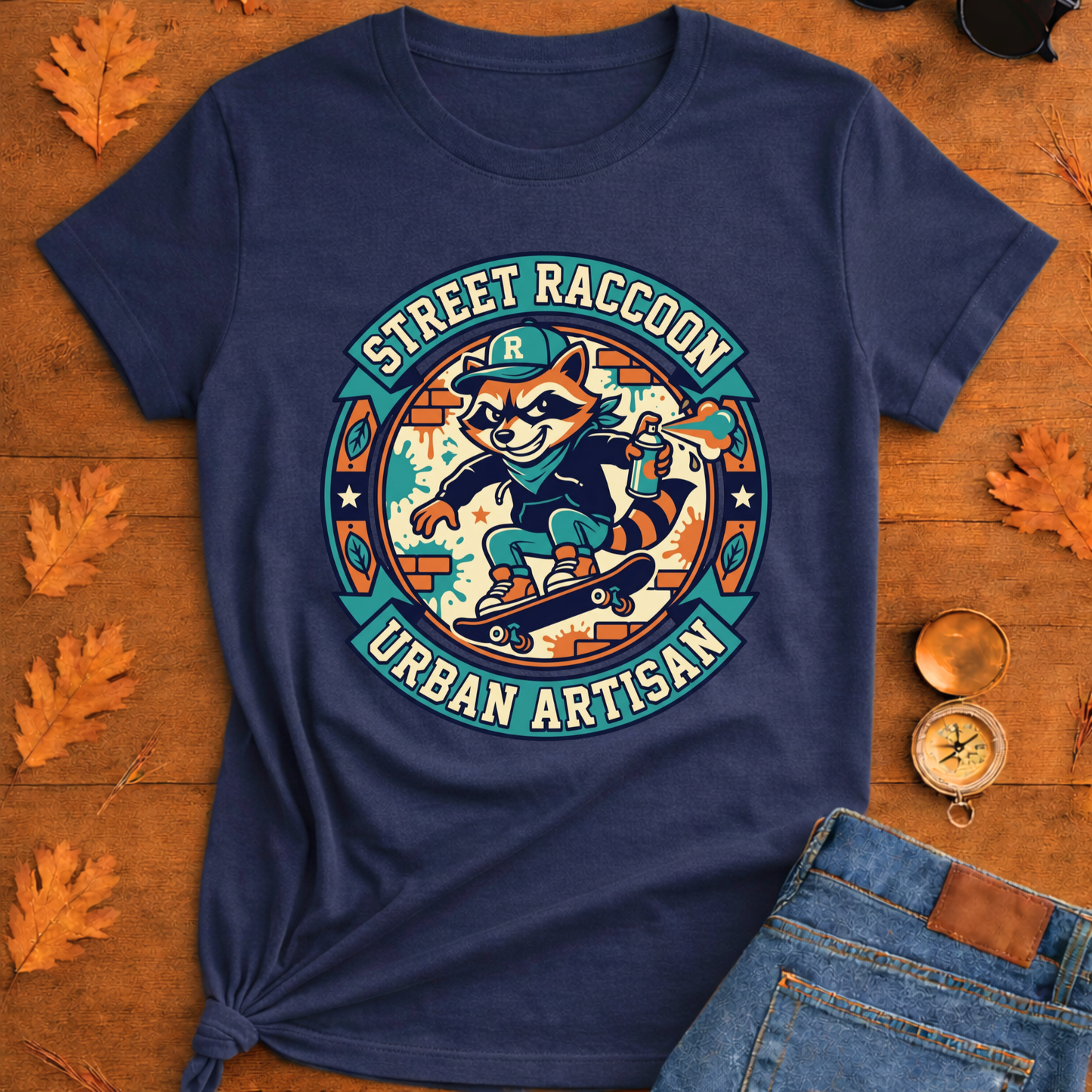 Street Raccoon Urban Artisan T-Shirt