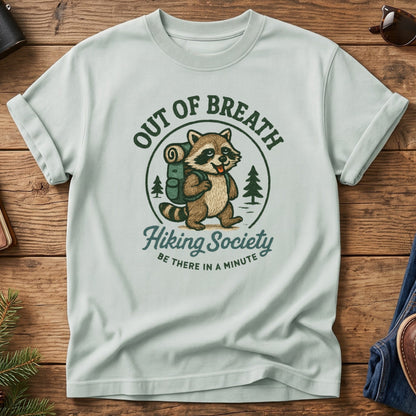 Out of Breath Hiking Society Raccoon Tee