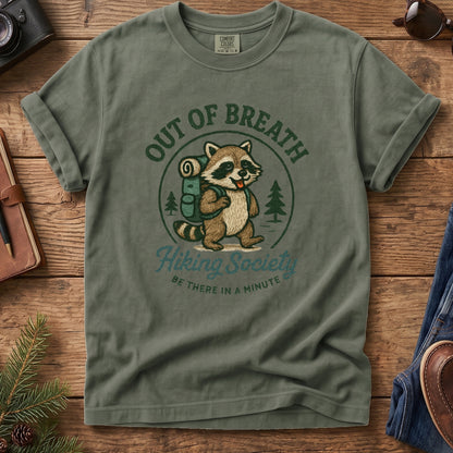 Out of Breath Hiking Society Raccoon Tee