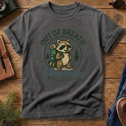 Out of Breath Hiking Society Raccoon Tee