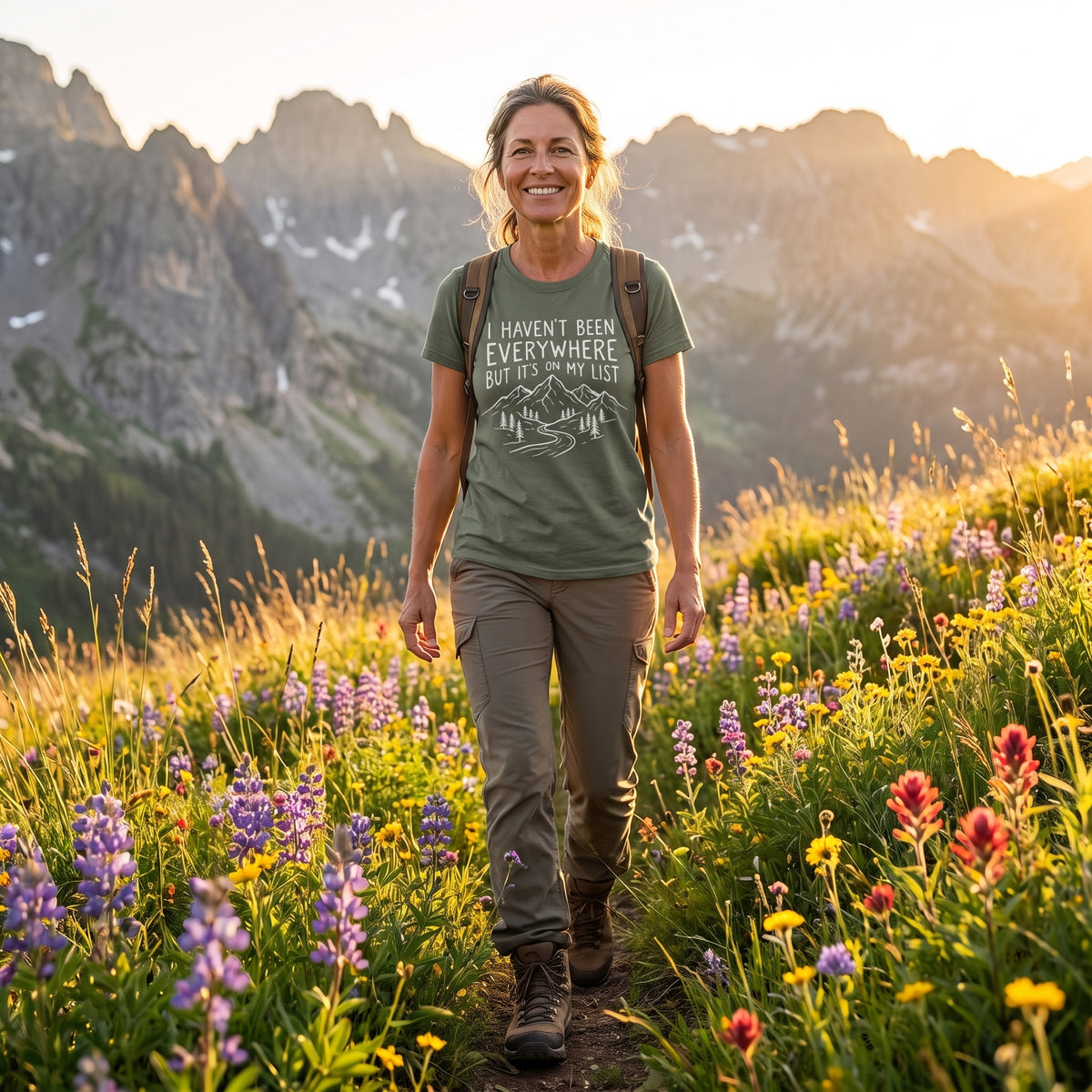 I Haven't Been Everywhere Tee – mountain and river wanderlust graphic, additional view