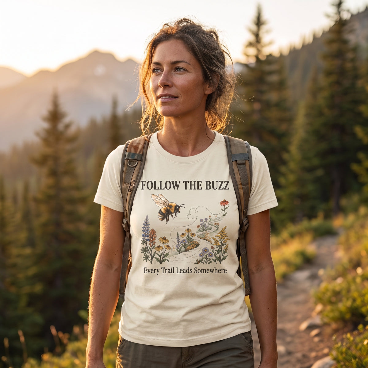 Follow the Buzz Tee – graphic tee, view 4