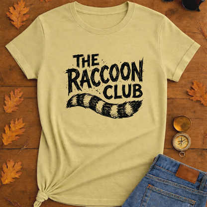 Raccoon Club T-Shirt — Cute Retro Wildlife Tee
