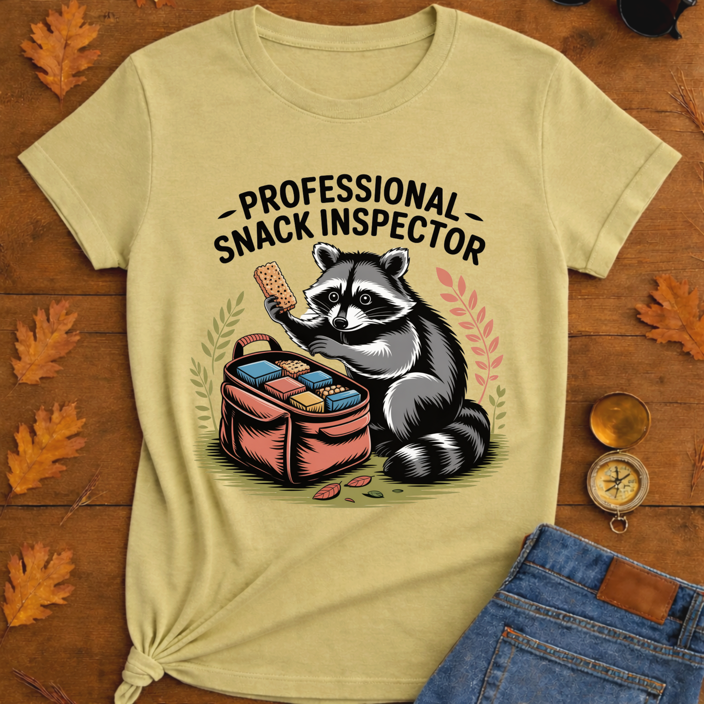 Snack Inspector Raccoon T-Shirt