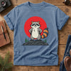 Raccoon Tee – close-up of the raccoon print detail