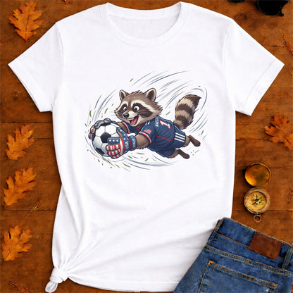 Raccoon Goalie Soccer T-Shirt