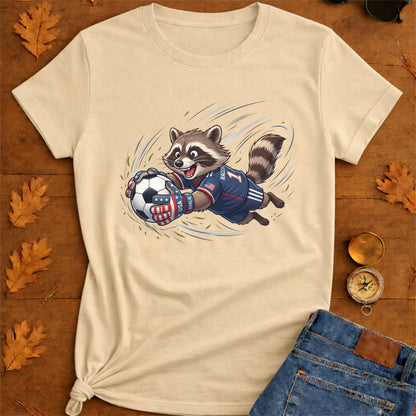 Raccoon Goalie Soccer T-Shirt