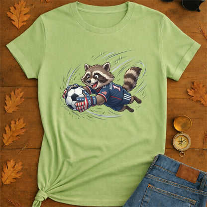 Raccoon Goalie Soccer T-Shirt