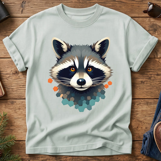 Trail Bandit Tee – raccoon portrait graphic tee, product photo 1
