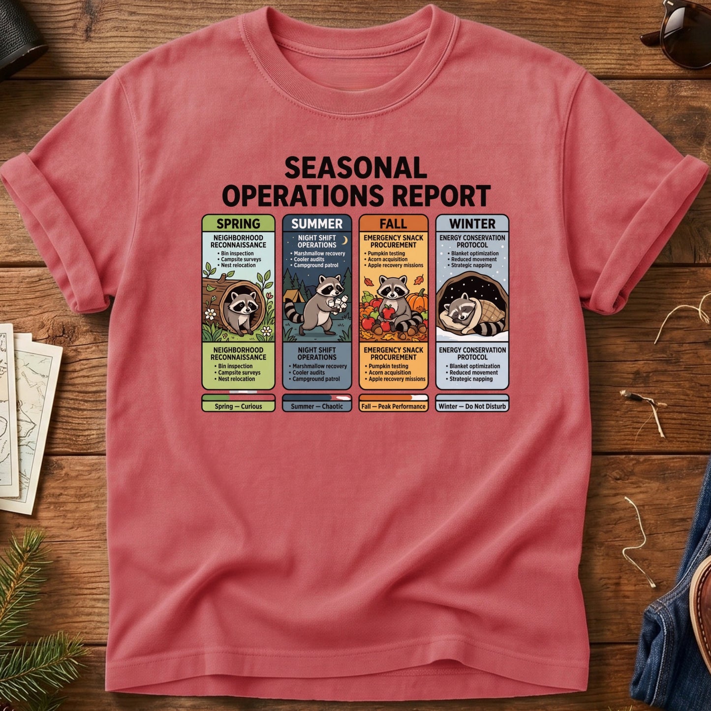 Raccoon Seasonal Report Tee
