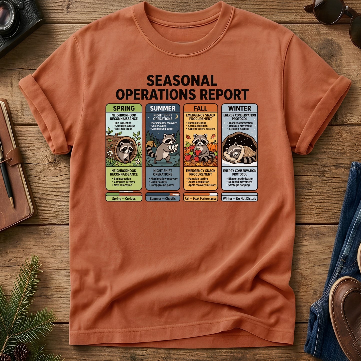 Raccoon Seasonal Report Tee