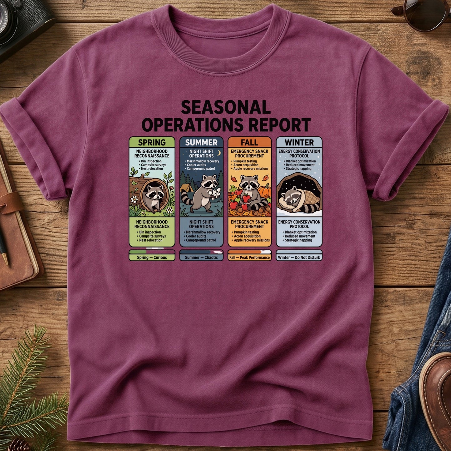 Raccoon Seasonal Report Tee