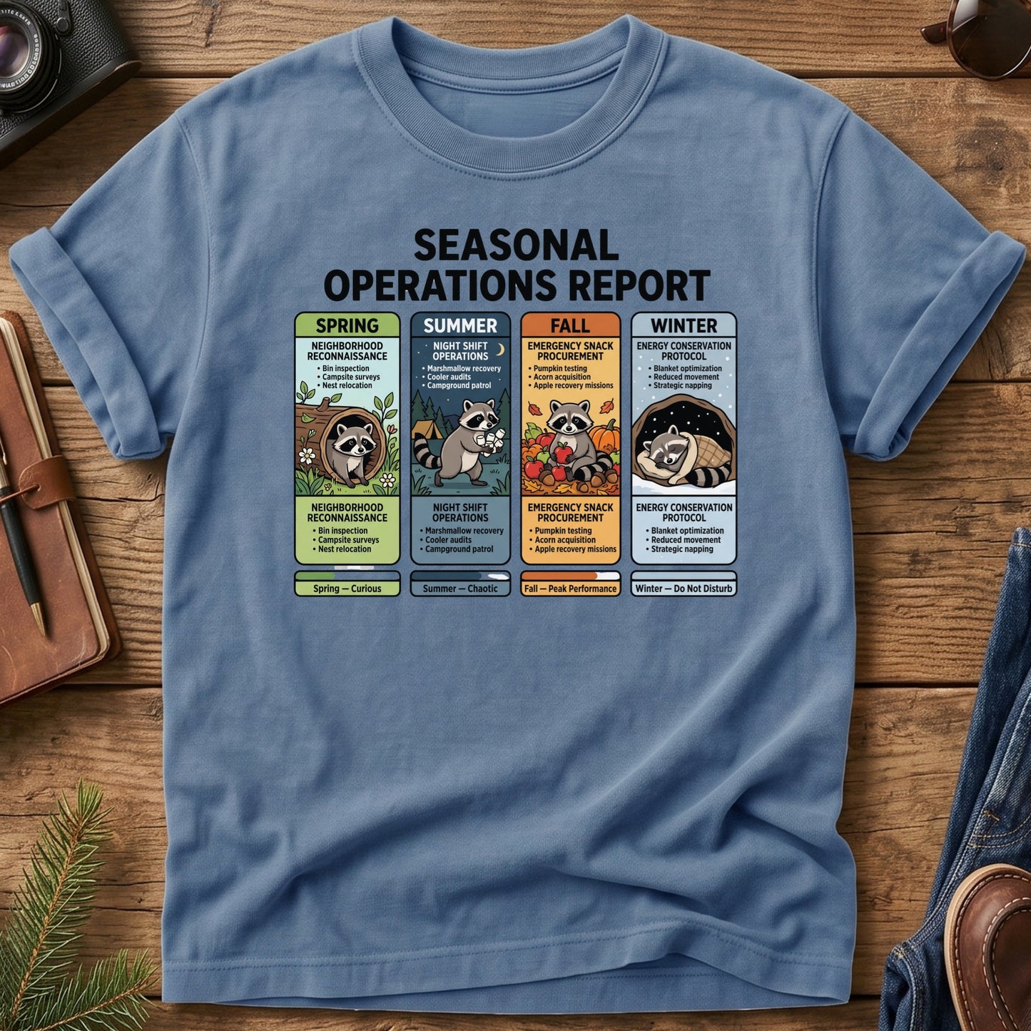 Raccoon Seasonal Report Tee