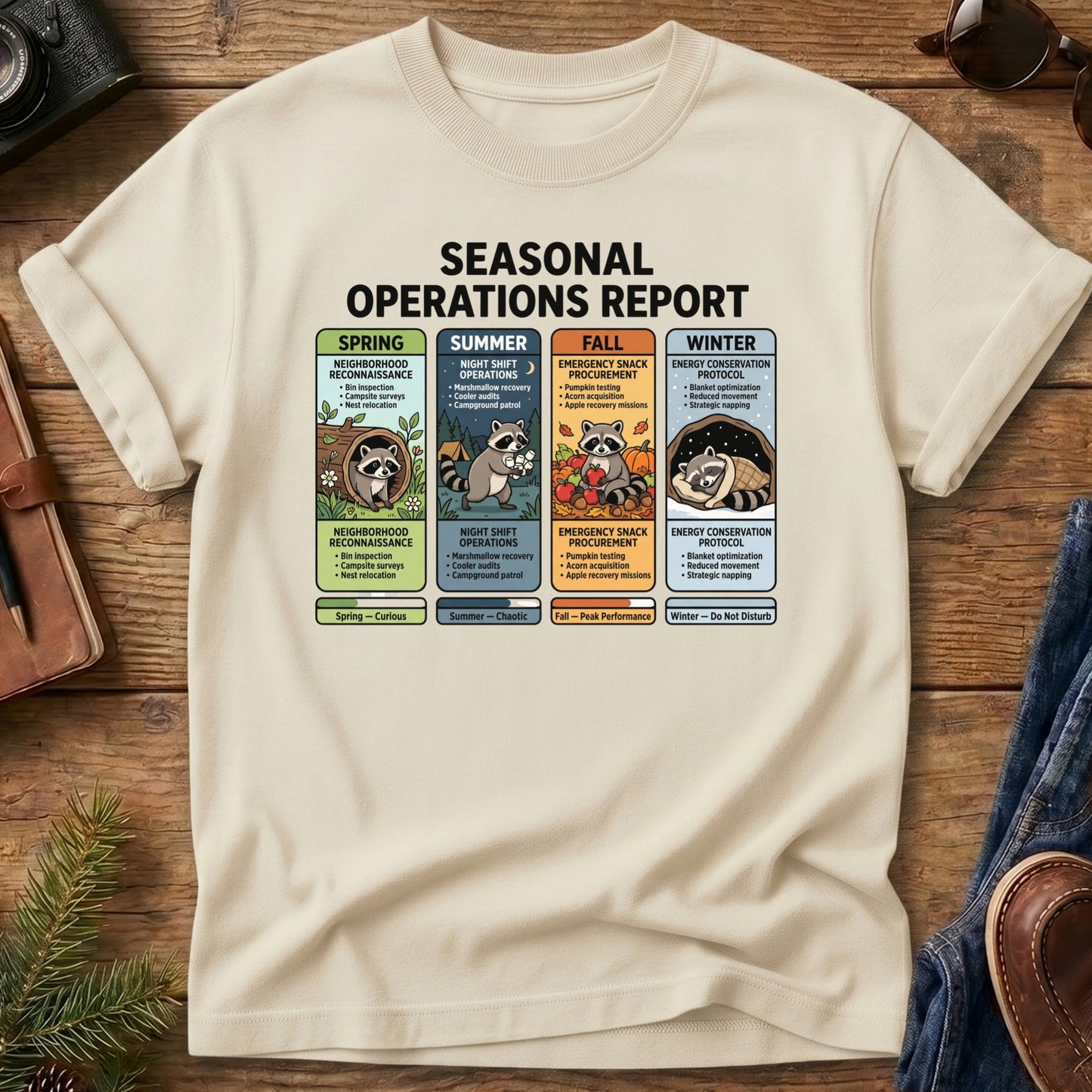 Raccoon Seasonal Report Tee