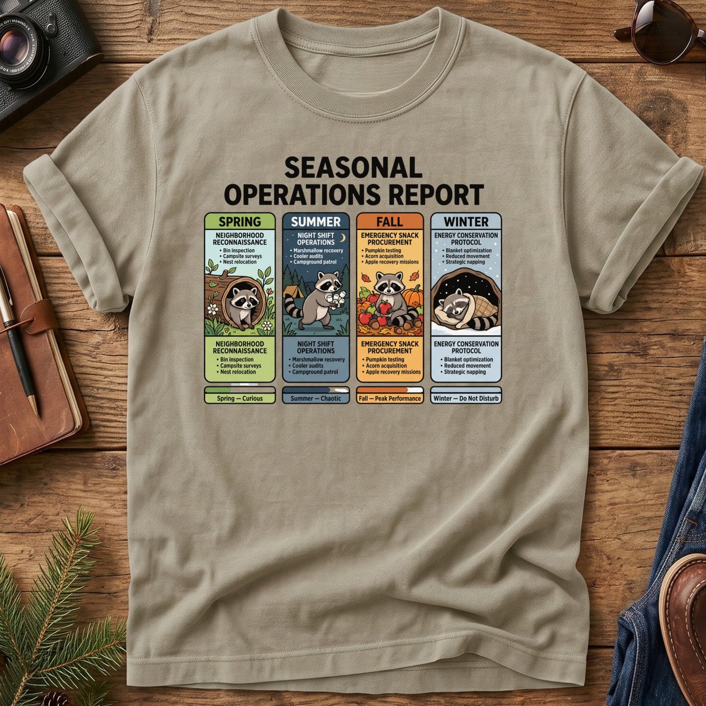 Raccoon Seasonal Report Tee