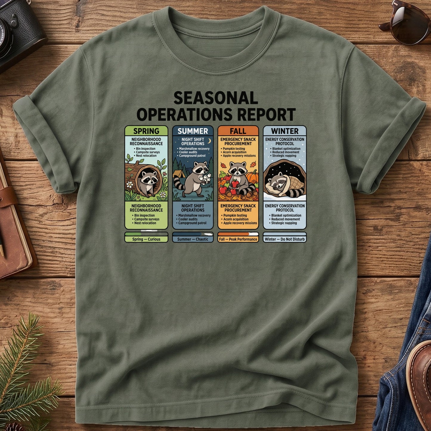 Raccoon Seasonal Report Tee