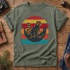 Raccoon Wilderness Adventure Tee – close-up of the wilderness raccoon print detail