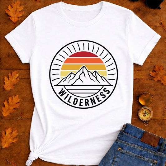 Retro Sunset Mountains T-Shirt