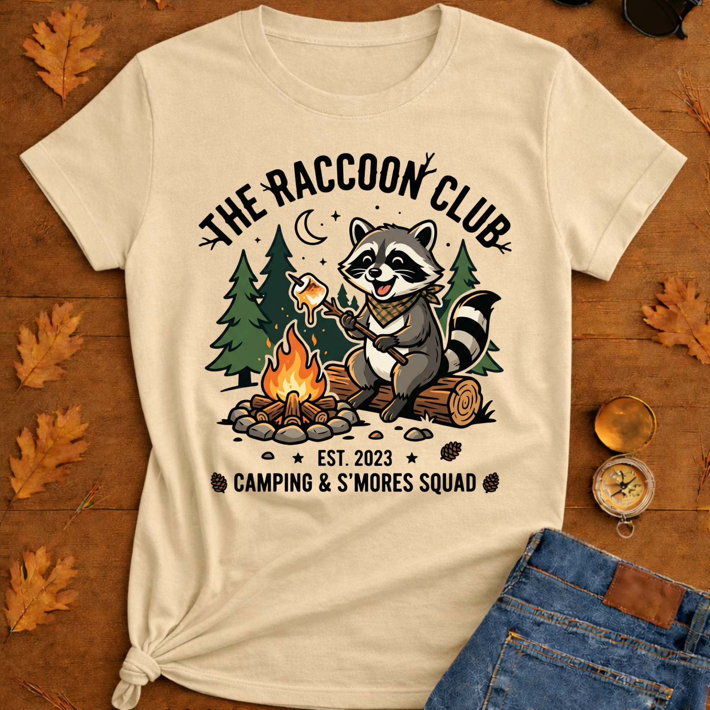 The raccoon camping  T-Shirt