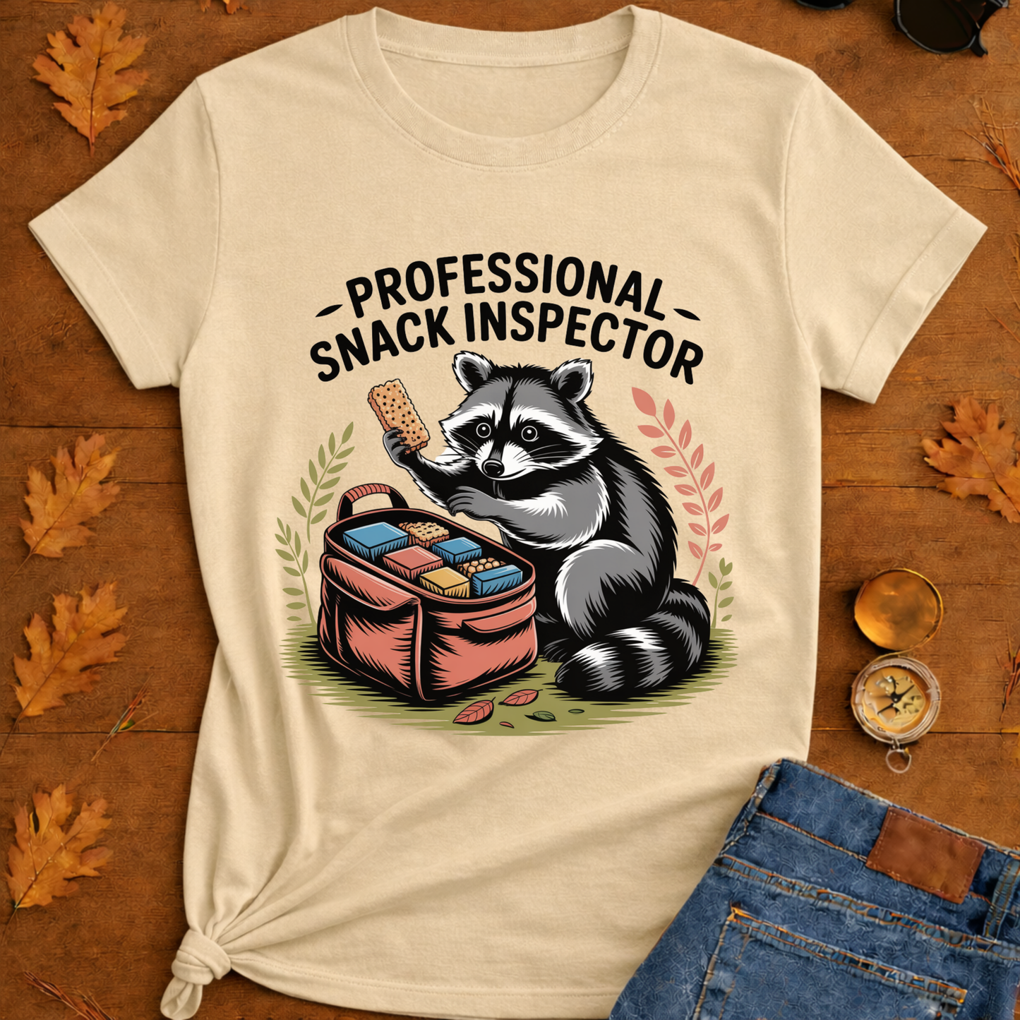 Snack Inspector Raccoon T-Shirt
