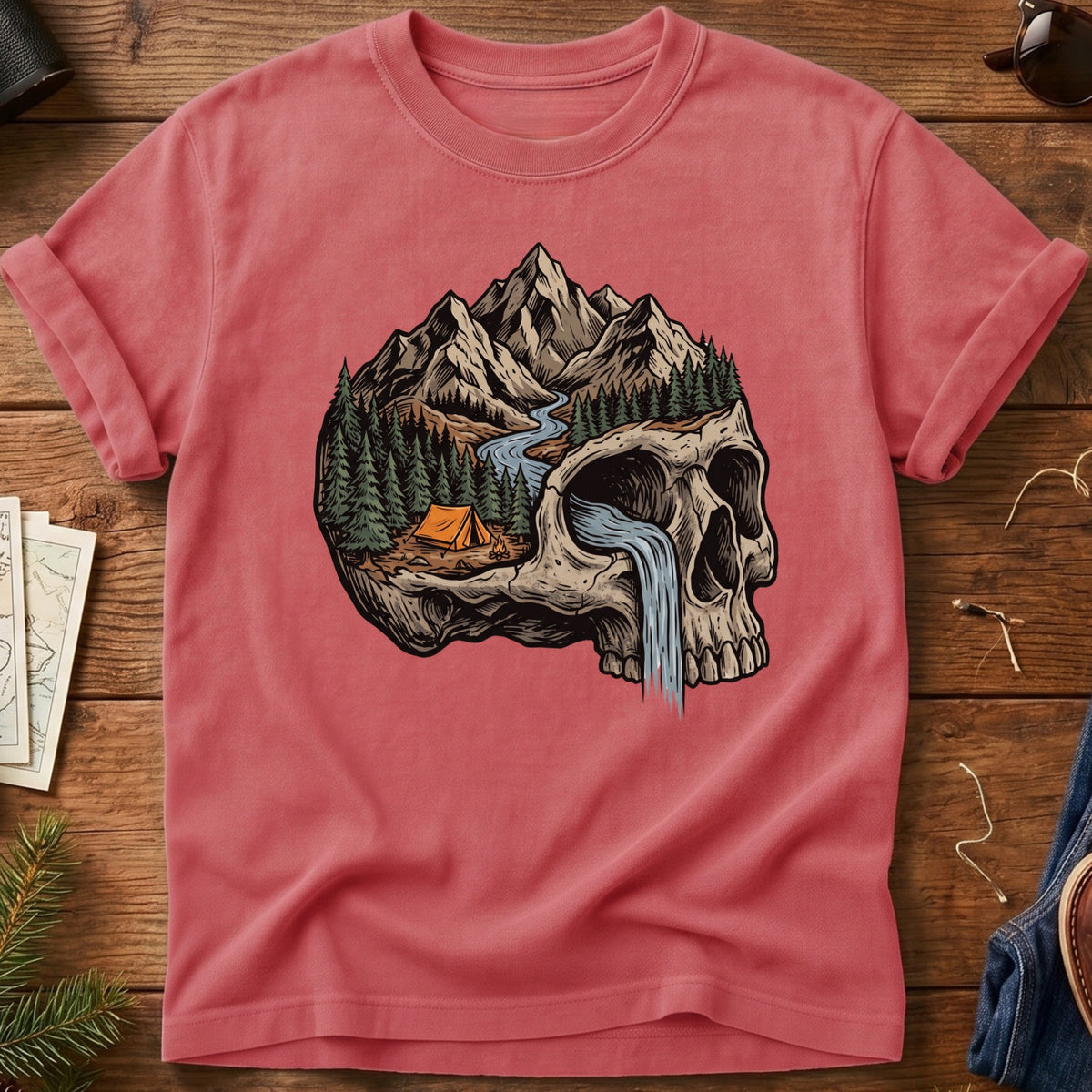 Into the Wild Skull Tee – graphic tee, view 7