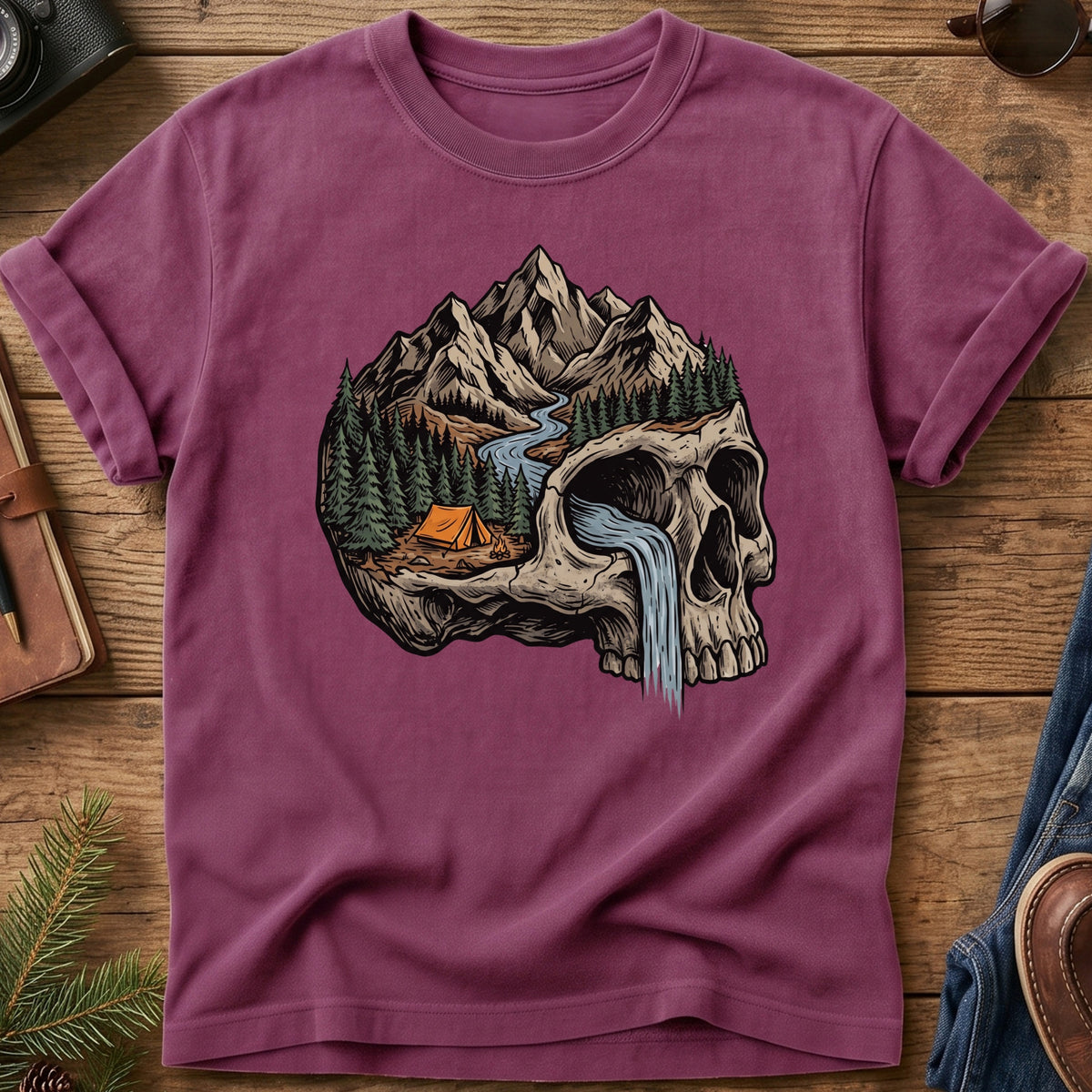 Into the Wild Skull Tee – graphic tee, view 3