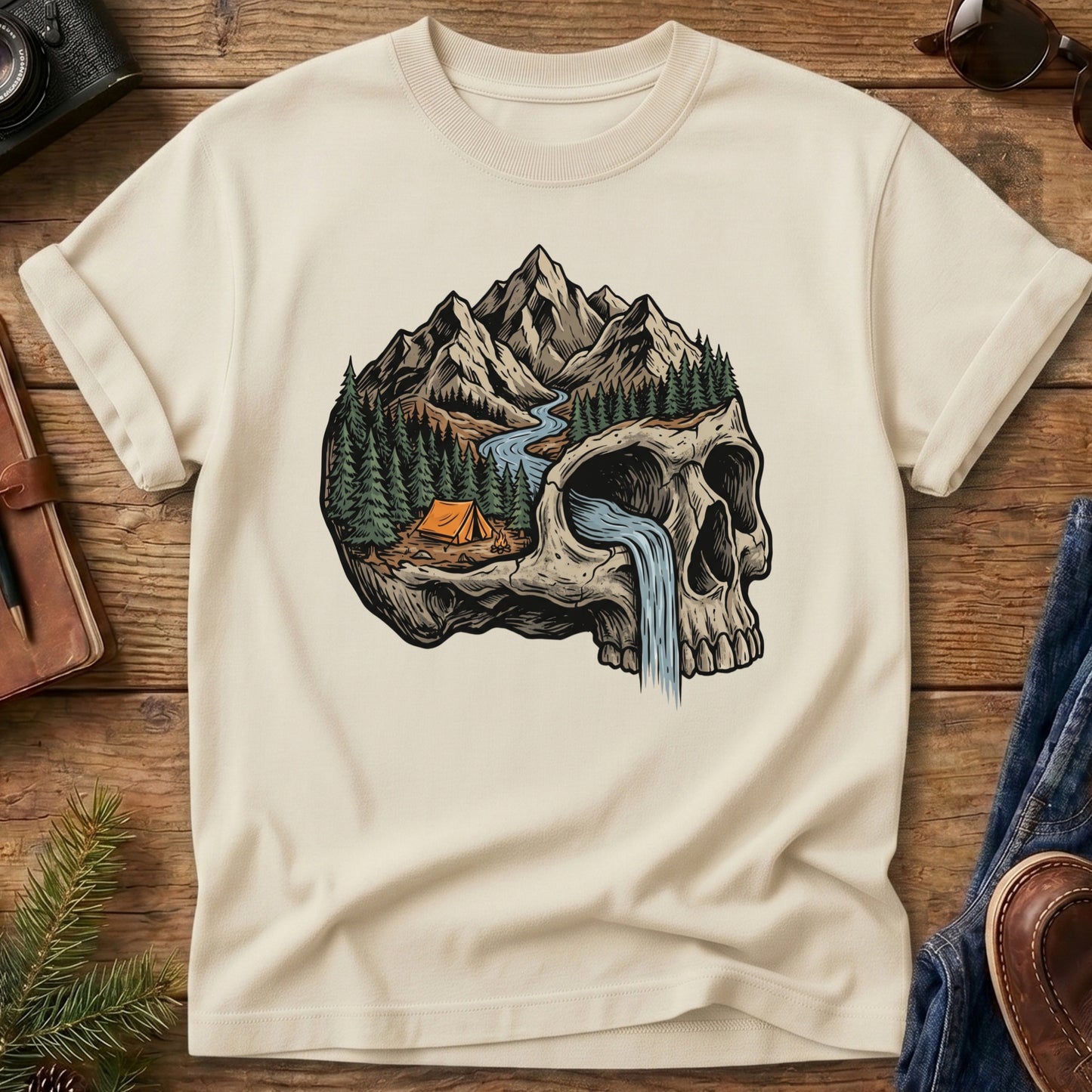 Into the Wild Skull Tee – graphic tee, view 5