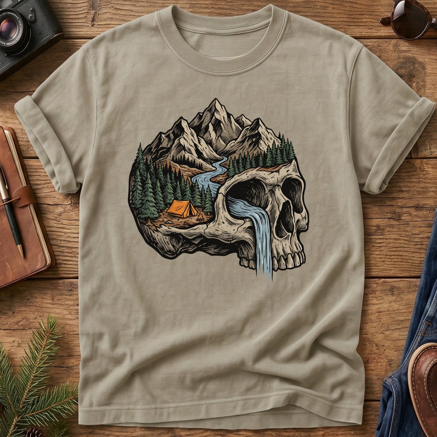 Into the Wild Skull Tee – graphic tee, view 6