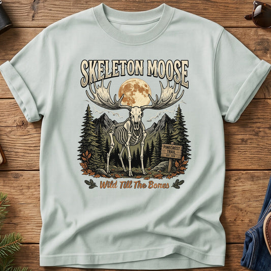 Skeleton Moose Tee – graphic tee