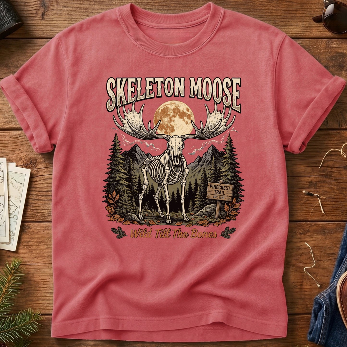 Skeleton Moose Tee