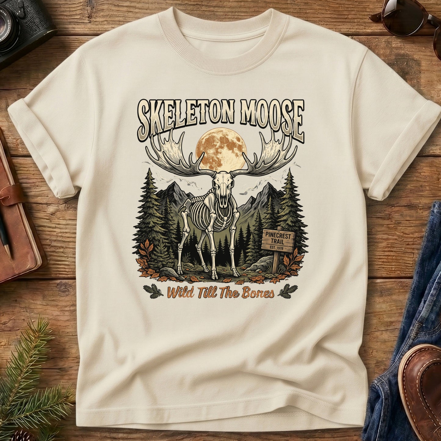 Skeleton Moose Tee