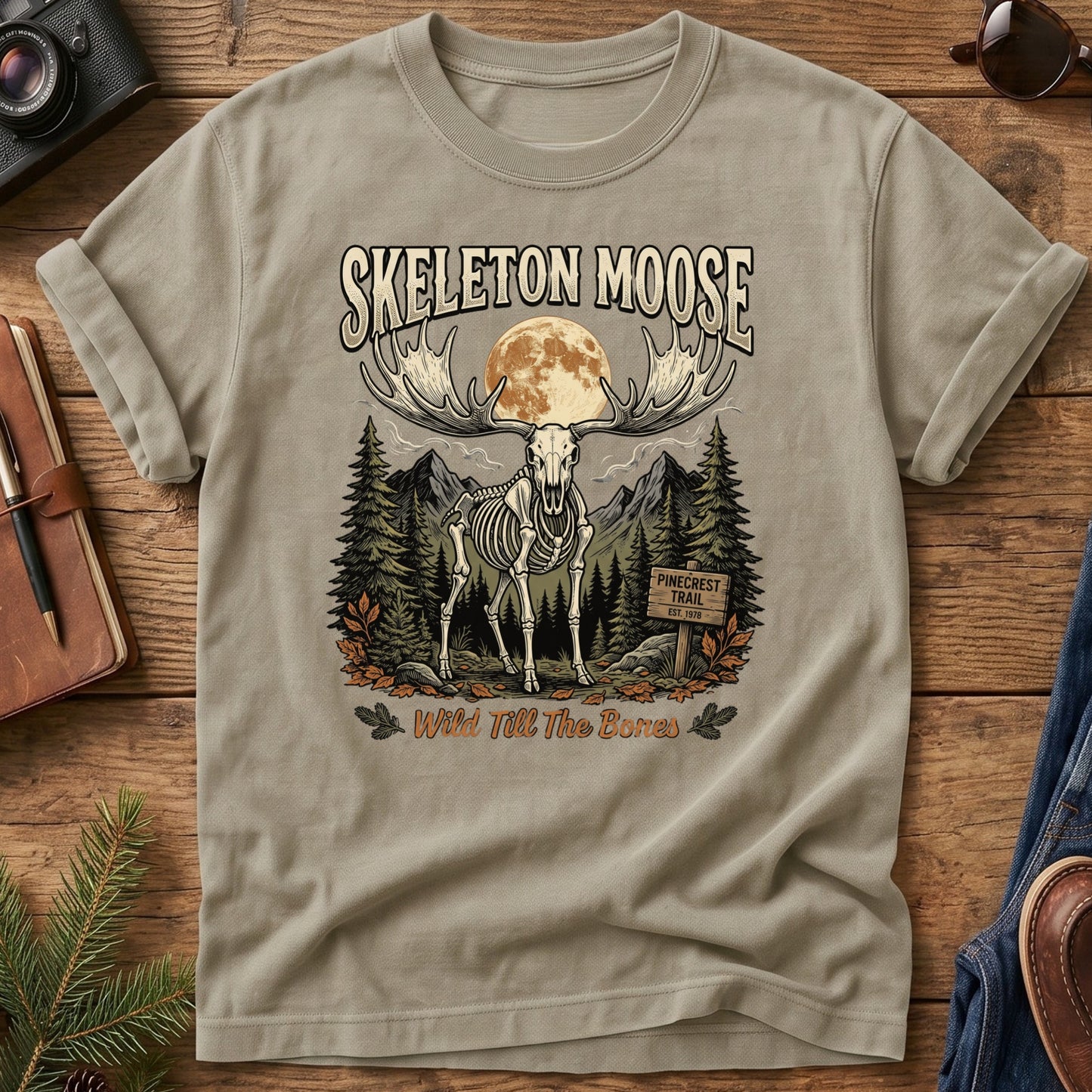 Skeleton Moose Tee