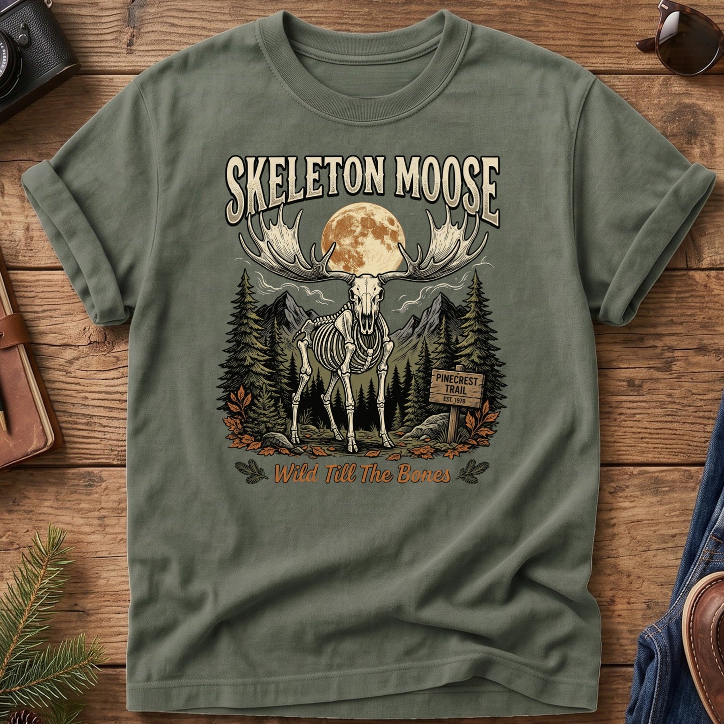 Skeleton Moose Tee