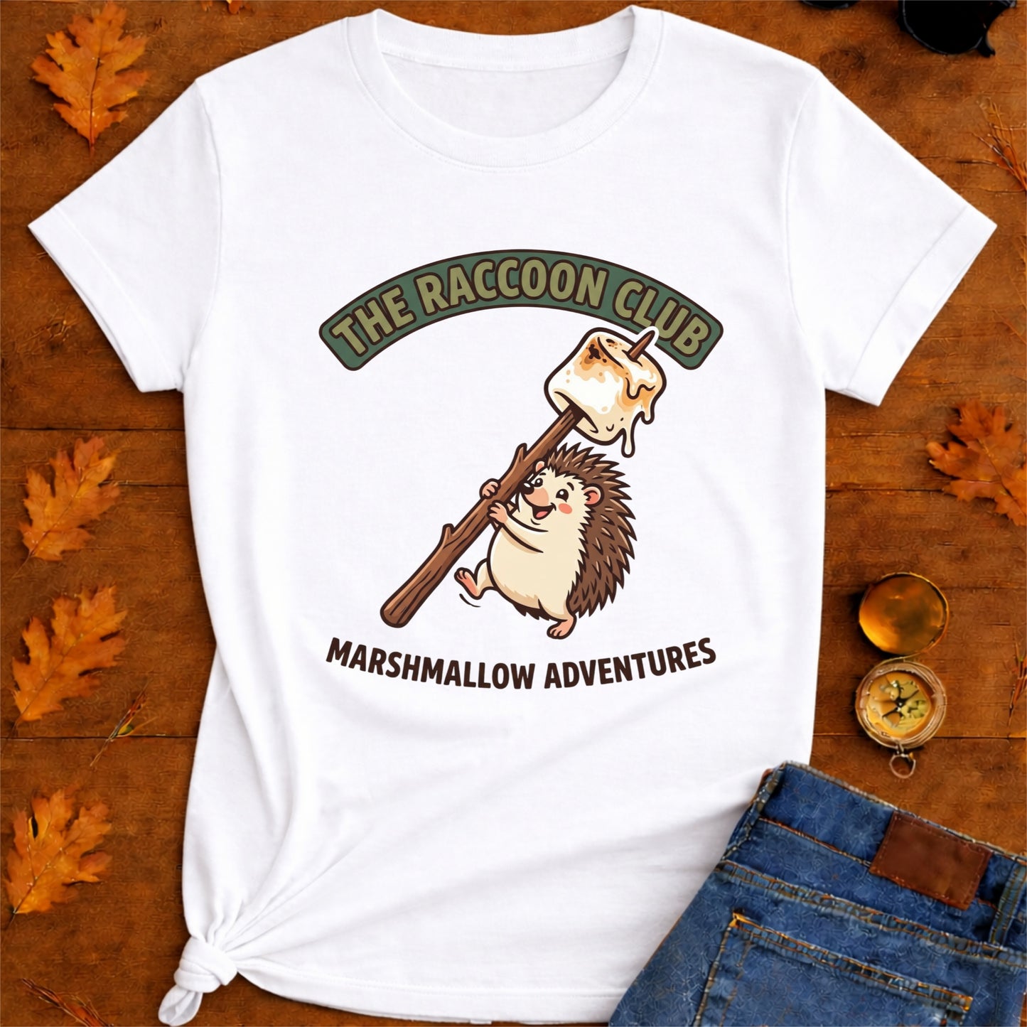 Smiling Tent Roasting Marshmallow T-Shirt
